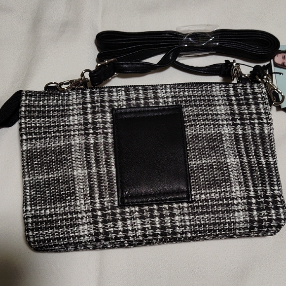 Mundi Black and White Plaid Clutch - Picture 4 of 6